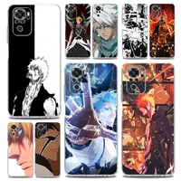 bleach anime phone case for xiaomi redmi note 11 9s 9 8 10 pro 7 8t 9c 9a 8a k40 pro 11t 5g soft silicone clear cover coque