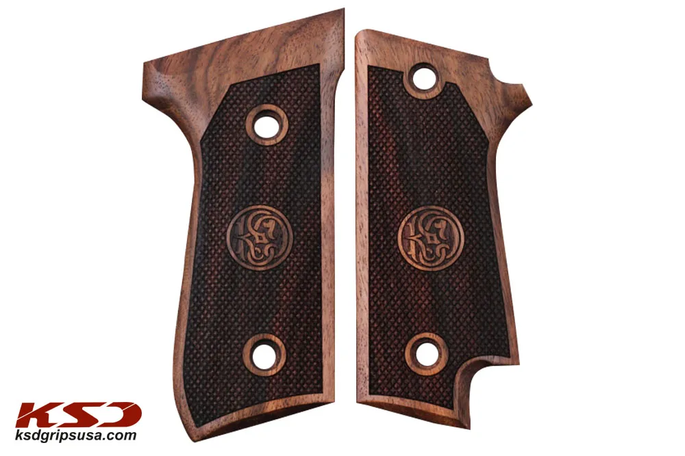 

Ksd Grips Beretta 92 S Grip With Safety Lever Recess Walnut