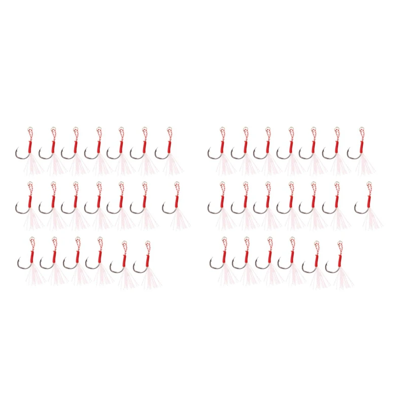 

Лидер продаж, вспомогательные рыболовные крючки, вспомогательные рыболовные крючки из углеродистой стали для джиггинга с нитью, перьями, рыболовные снасти с одной головкой