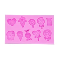 candy lollipop ice cream modeling silicone mold handmade chocolate biscuit cake decoration mould molds 15 692