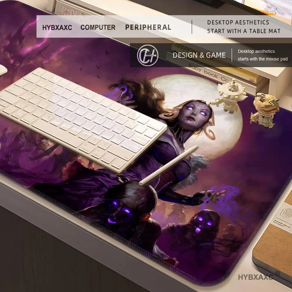 Фото Игровой коврик для мыши HYBXAXC M-Magic The Gathering, большой, 40x90 см, для клавиатуры и мыши, скоростной, настольный, аниме, резиновый, нескользящий №3