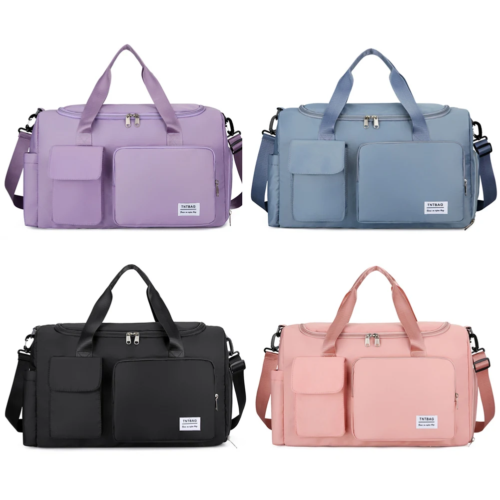 

Large Capacity Shoulder Tote Storage Duffel Handbags Oxford Cloth Women Travel Sports Fitness Weekend Gym Bags