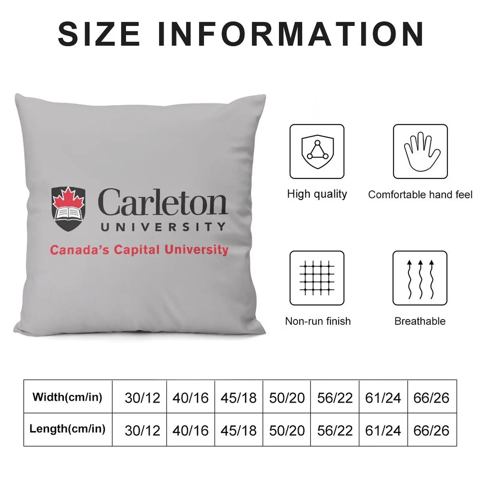 Декоративная подушка Carleton College Logo2 Мраморная наволочка аниме клетчатая для