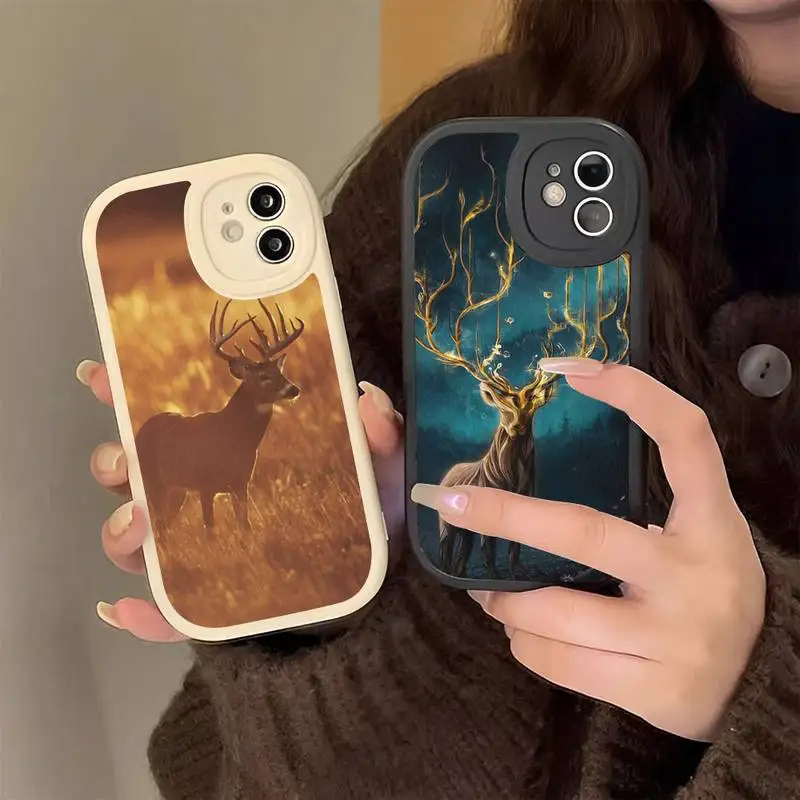 

Deer Hunting Phone Case Hard Leather Phone Case for iPhone 13 12 Mini 11 14 Pro Max Xs X Xr 7 8 Plus 6 6s Se 2022 silicone Cover