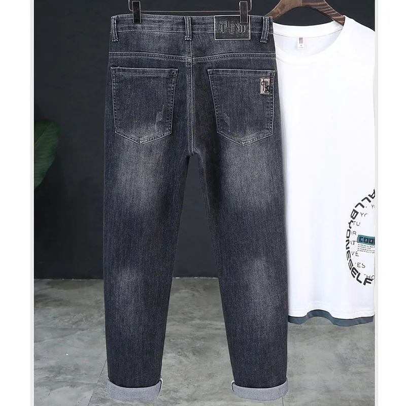 Men's Jeans New Fashion Chinese Stlye Embroidery Stretch Denim Trousers High Quality Streetwear Pants Designer Clothes Men