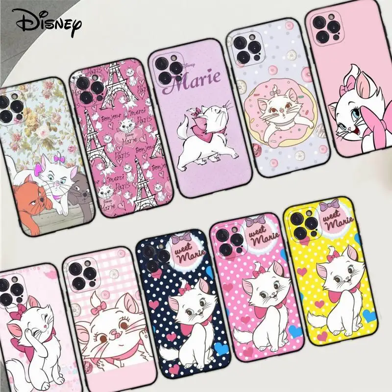 

Disney Marie Cat Phone Case for iPhone 11 12 13 mini pro XS MAX 8 7 6 6S Plus X 5S SE 2020 XR cover