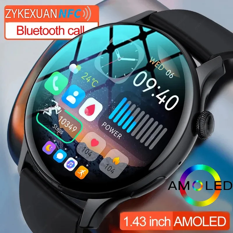 

Умные часы мужские, 2023 дюйма, AMOLED, экран 466 дюйма, Bluetooth
