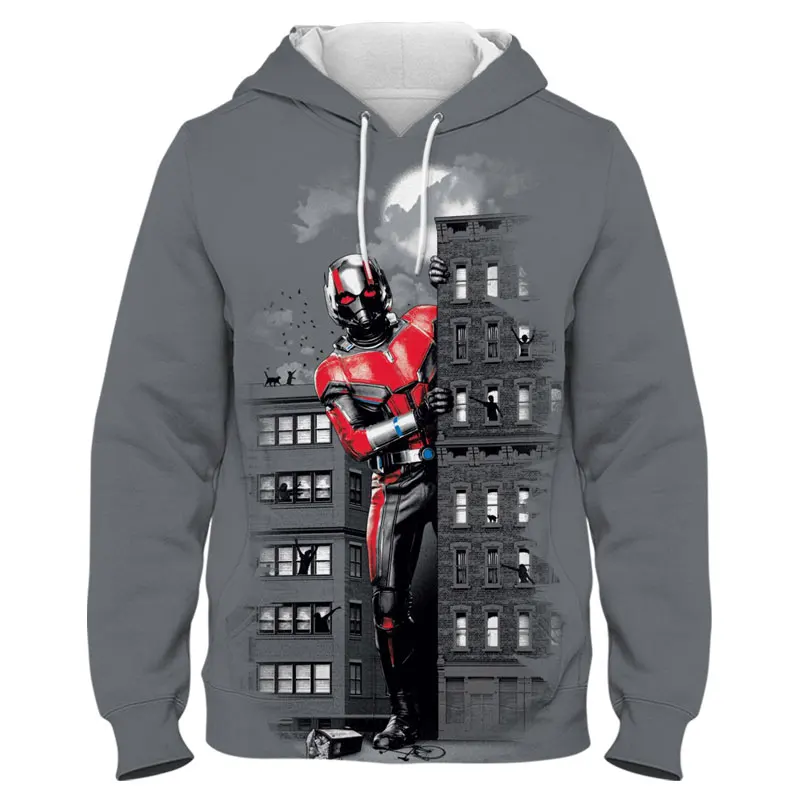 

Ant Man Men's Oversized Hoodies Marvel Super Hero 3D Print Cool Women Sweatshirt Spring Streetwear Children Clothes Tops