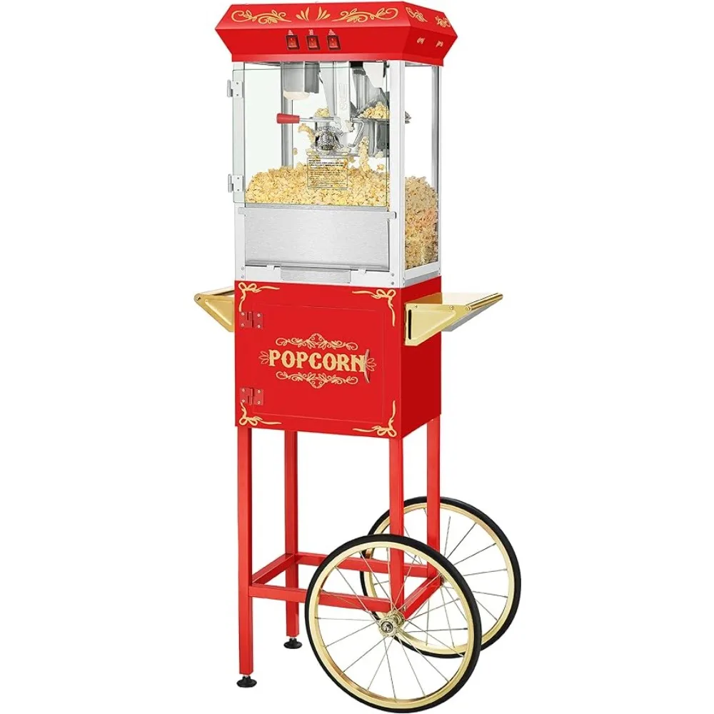 

4650 SPC Movie Night Full Popcorn Machine, 8 oz, Red Floral