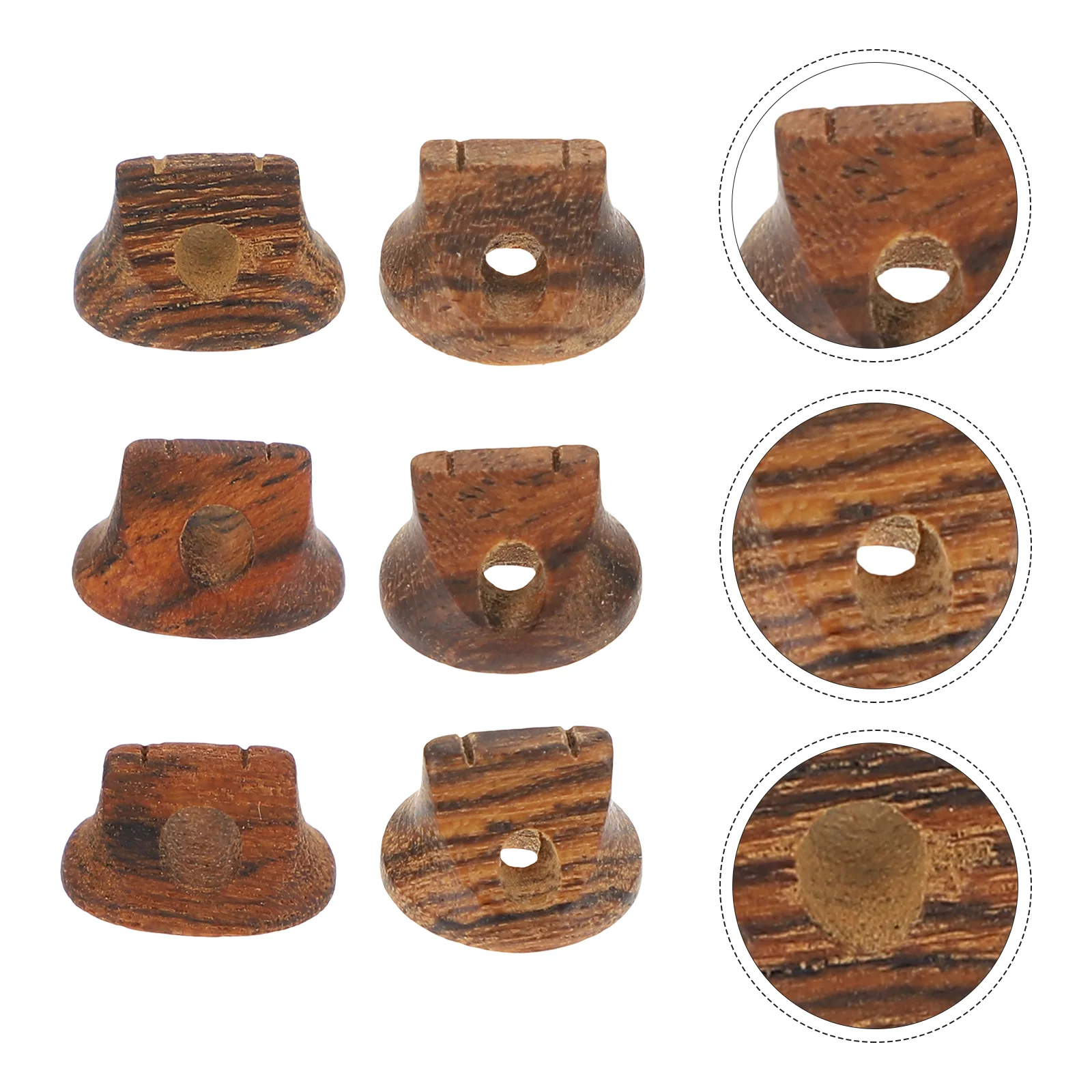 

6pcs Mandolin Bridge Chinese Erhu Violin Ebony Guitar Bridge Violin Bridge Erhu Supplies Musical Instrument Accessories