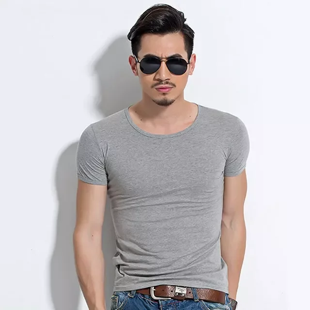 

2022NEW Men's T Shirt Short Sleeve Men T-Shirt O-Neck Slim Solid Color Half Sleeved Man Tops Tee Shirt 2022 MRMT Brand New