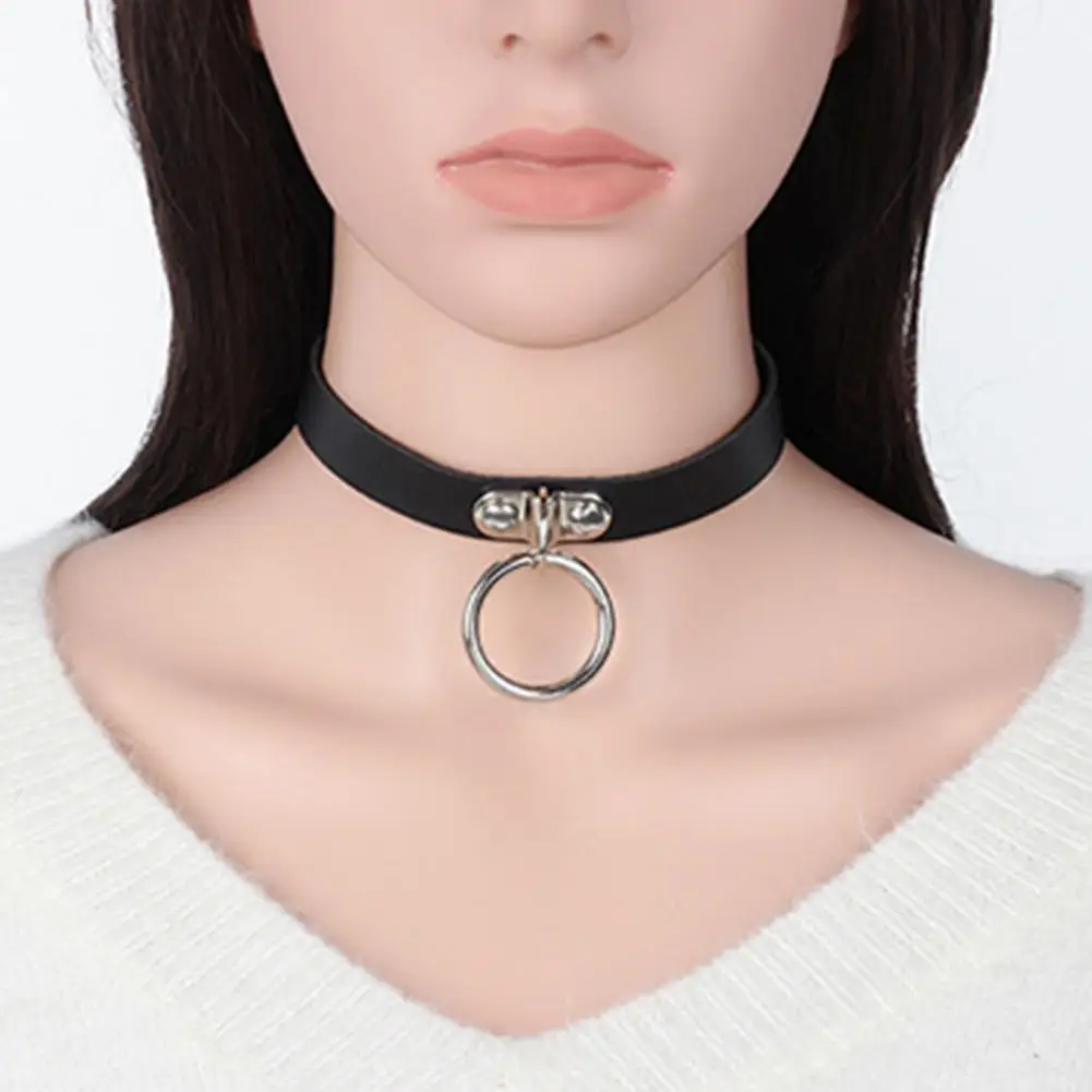 

Dropshipping!! Harajuku Goth Punk Choker Necklace Heart Faux Leather Exaggerated Rivets Collar Choker Women Hip Hop Cosplay