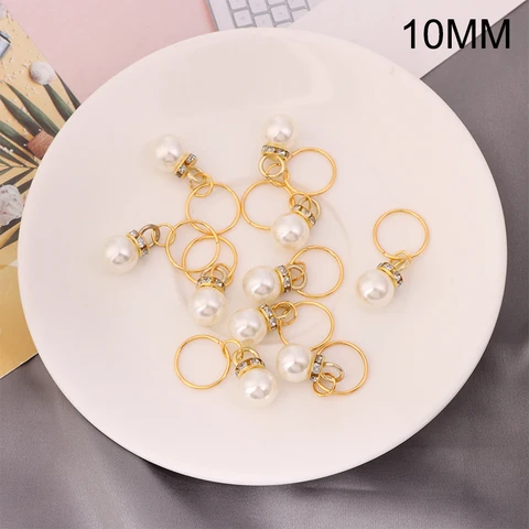 Маркеры для вязания с жемчужными подвесками (10 шт.)