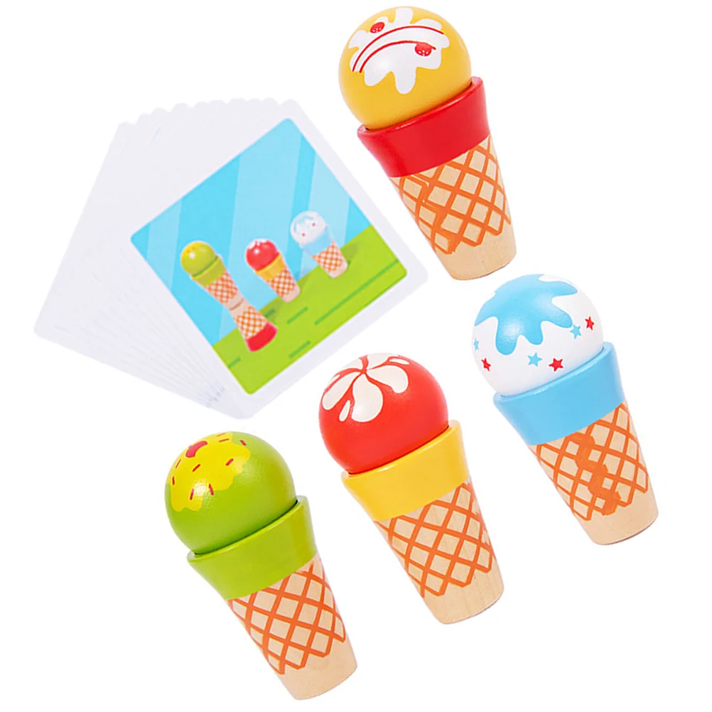 

Wooden Kitchen Cooking Toy Ice Cream Children Toys Pretend Food For Play Dessert