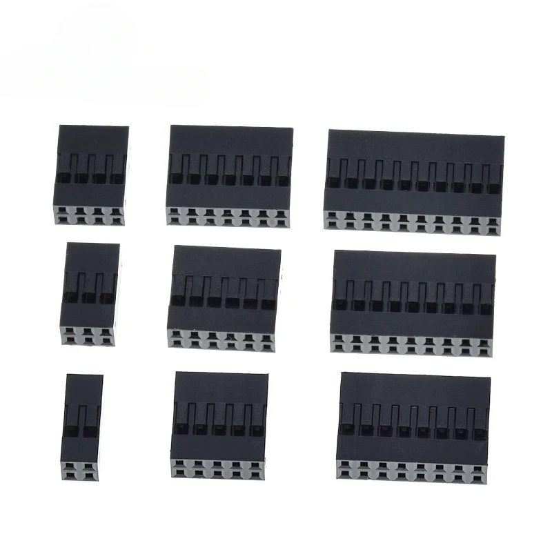 

50PCS Hot Sale Dupont Plastic Shell 2.54mm Double Row Dupont Connector 2P/3P/4P/5P/6P/7P/8P/9P/10P 2*4pin/2*5pin Housing