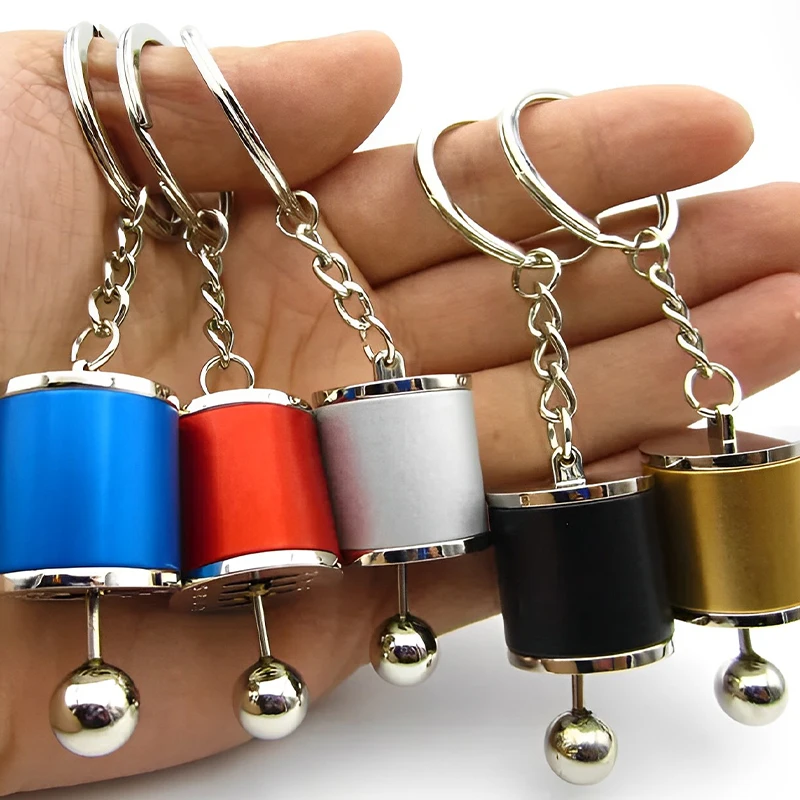 

Creative Mini Car Automobile parts Metal Keychain Manual Transmission Lever Gear Hub Brake Disc Shock Absorber Keyring Pendant