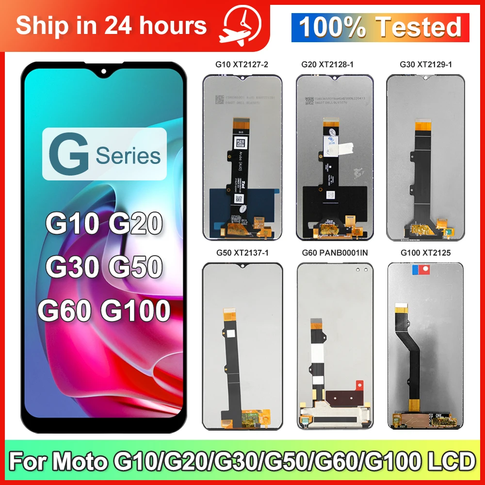 Оригинальный ЖК-дисплей для Motorola Moto G30 G50 G60, сенсорный экран, дигитайзер с рамкой, для MotoG10 G20 G30 G100, замена дисплея