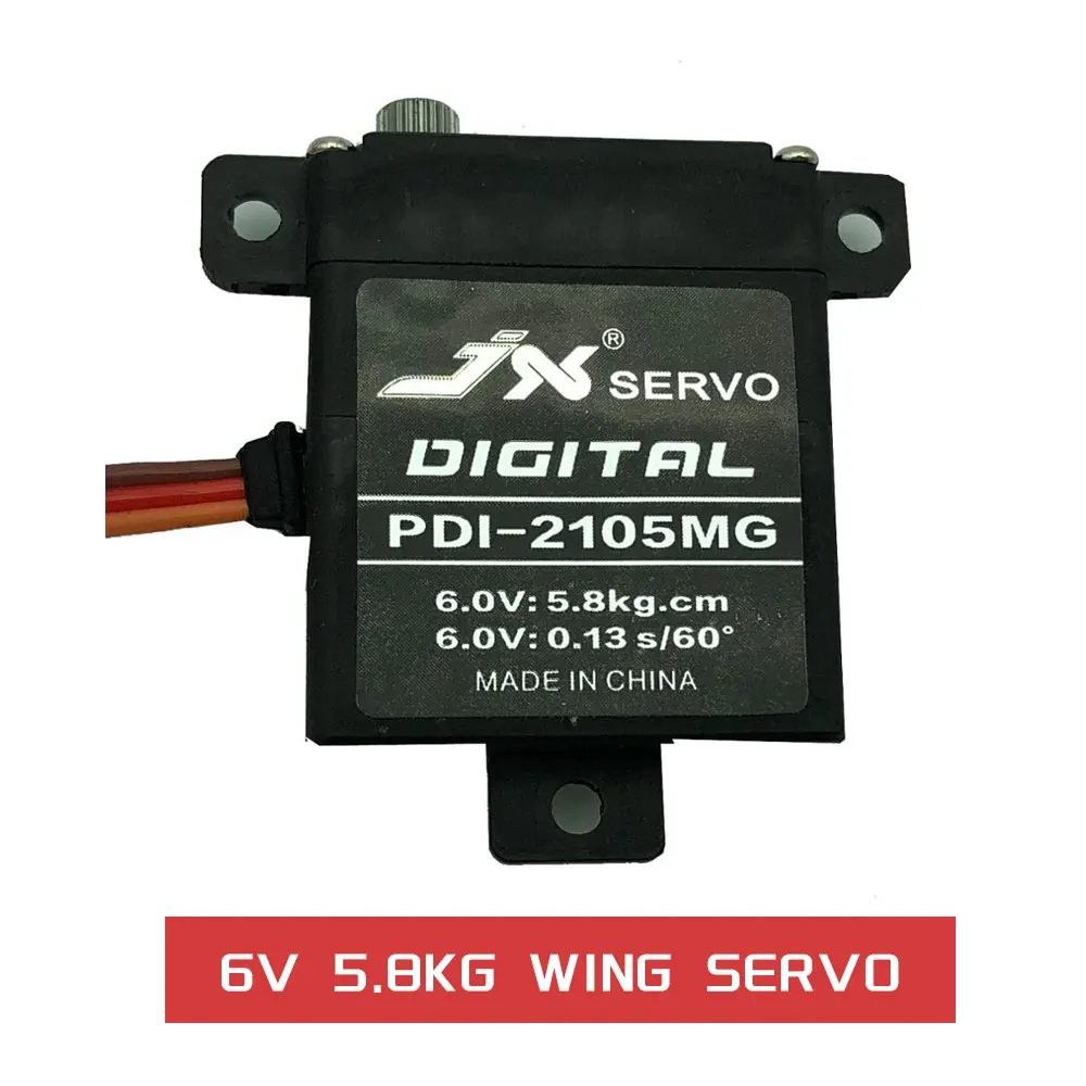 

Jx Pdi-2105Mg 21G Metal Gear Wing Servo 5.8Kg Large Torque Digital Servo for Rc Fixed Wing Airplane Aircraft Helicopter Parts