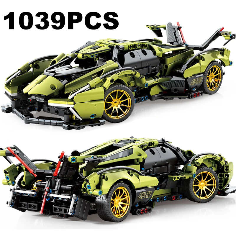 

1039PCS Technical Super Speed Racing Car Building Blocks Hypercar Model Assemble Super Vehicle Bricks Toy For Boys Kids Gifts