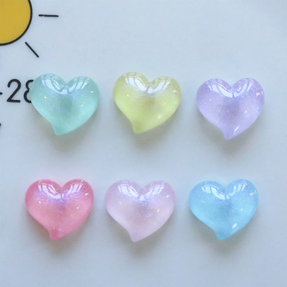 

10PCS Clear 18x17mm Heart Series Flat Back Resin Cabochons For Hairpin Scrapbooking DIY Jewelry Craft Decoration Accessories