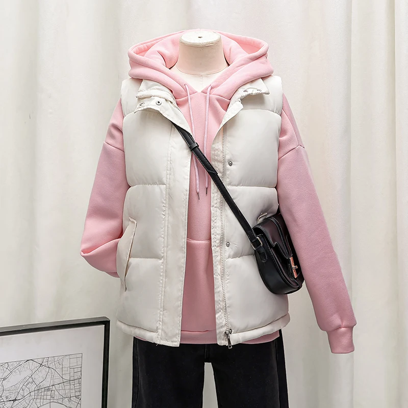 Winter new-style down cotton vest women's short version of the Korean version of slimming large size jacket jacket jacket jacket