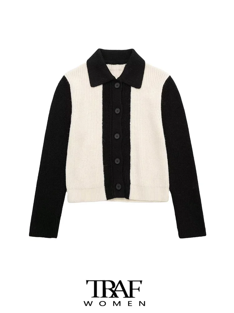 

Женский вязаный кардиган в стиле пэчворк, с длинным рукавом