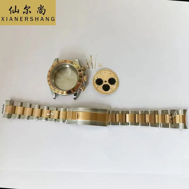 

New Luxury 40MM R-olex Watch Accessories Case Suit 904 Stainless Steel Watchcase Strap Dial Pointer For 3836 Mechanical Movement