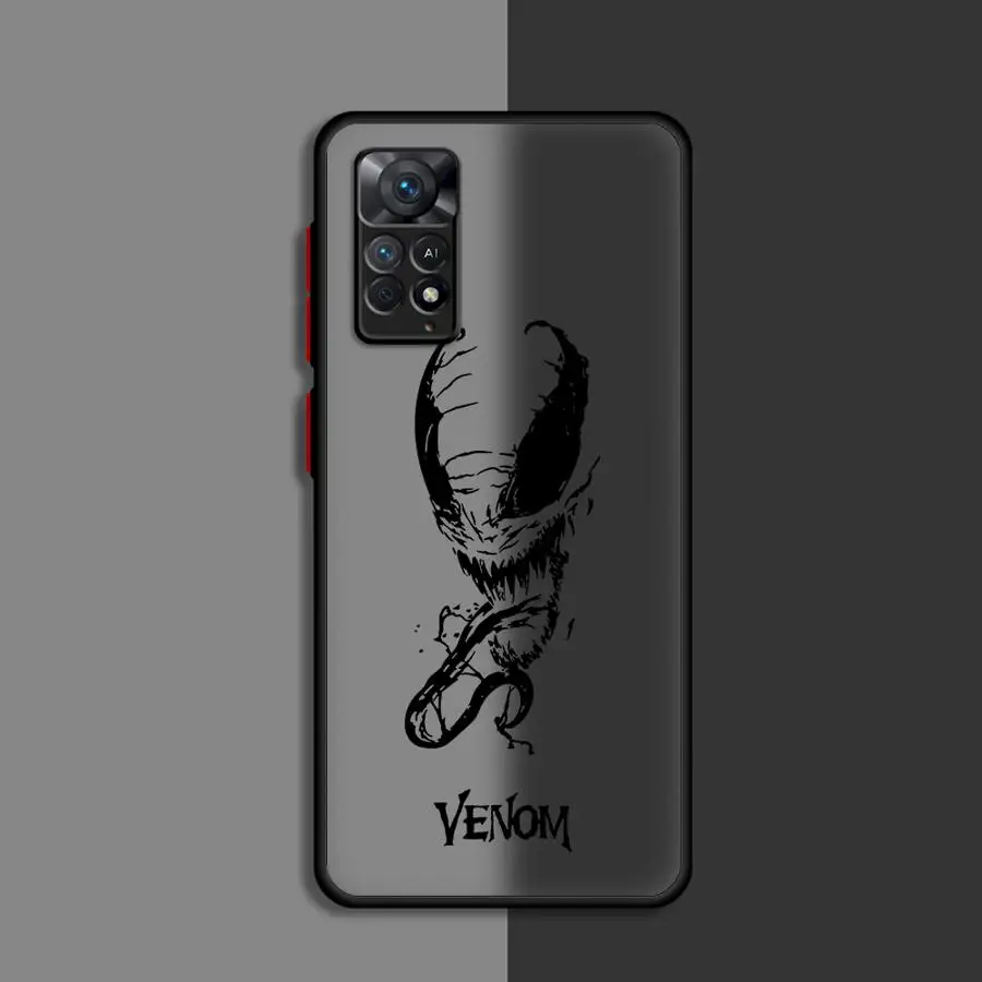 Marvel Venom Logo Phone Case for Xiaomi Redmi Note 11 Pro 10 12S 12 13 9 9T 11S 11T 9S 10S Hard PC Soft Cover