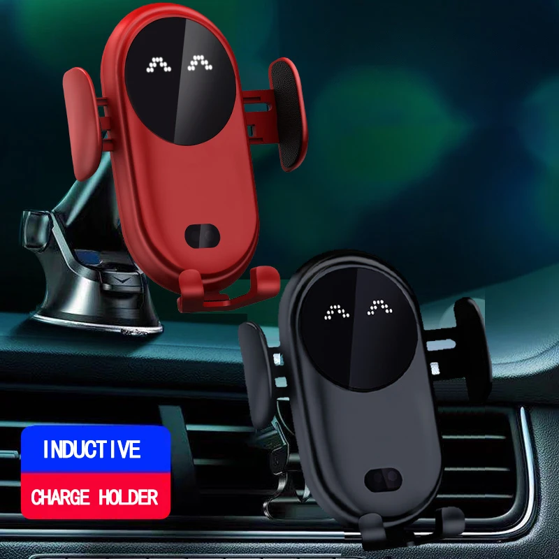 portable smart car phone holder wireless charger automatic ir sensor car mount air vent 10w qi fast charging bracket support free global shipping