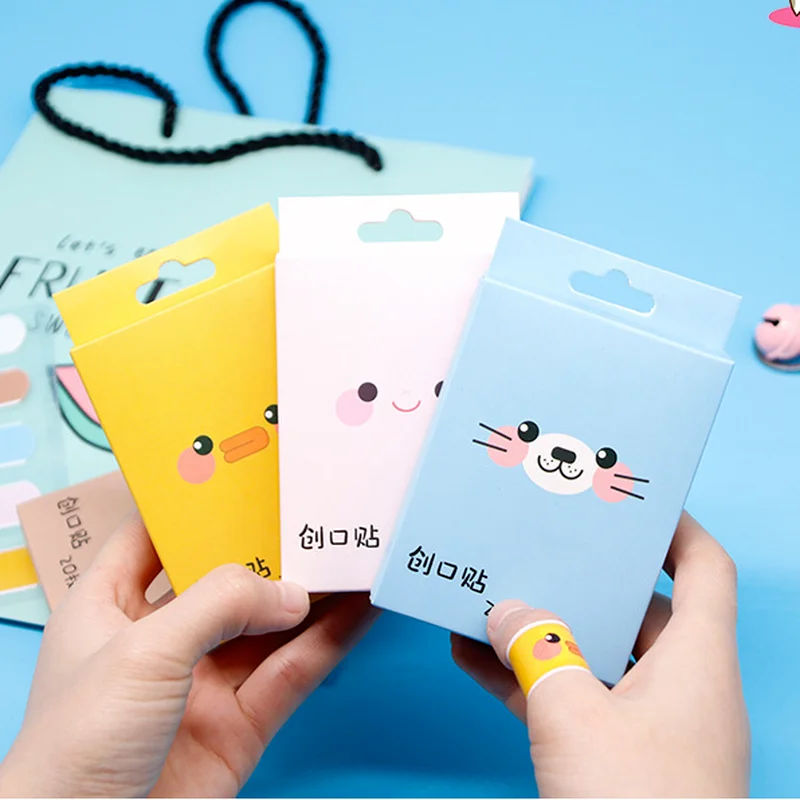 20 шт./корт. Дышащая клейкая повязка с рисунком мультяшных животных Детская