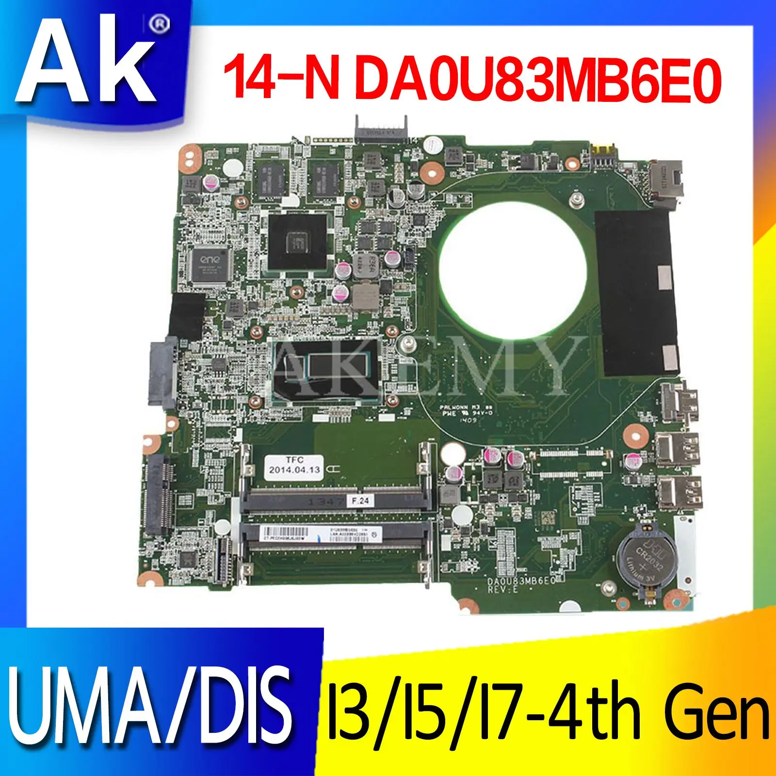     HP PAVILION 14-N 14Z   i3 i5 i7 4-  DA0U83MB6E0 MB,   758524-501 734426-001