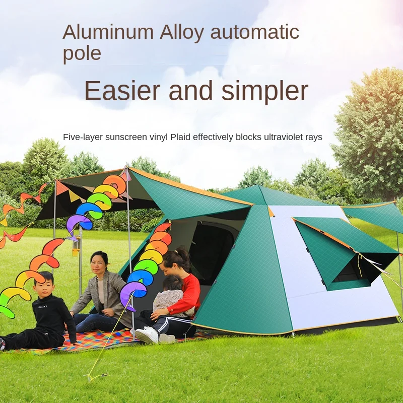 Automatic Aluminum Rod Portable Uv protection Camping Camping Outdoor Thickened Rainproof Tent Dropshipping