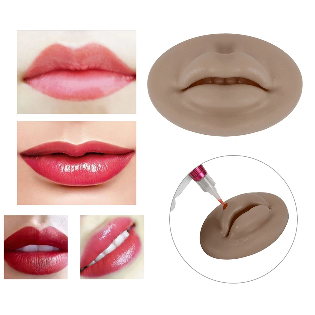 

Silicone 3D Lips Soft Elastic Silicone Practice Lips Skin Thickened Artists Human Lip Practice Training Accessories for Beginner
