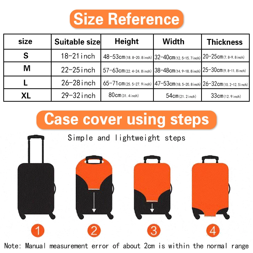 Elastic Luggage Protective Cover for 18-32 Inch Trolley Suitcase Protect Dust Bag Case Anti scratch Travel Accessories Pattern
