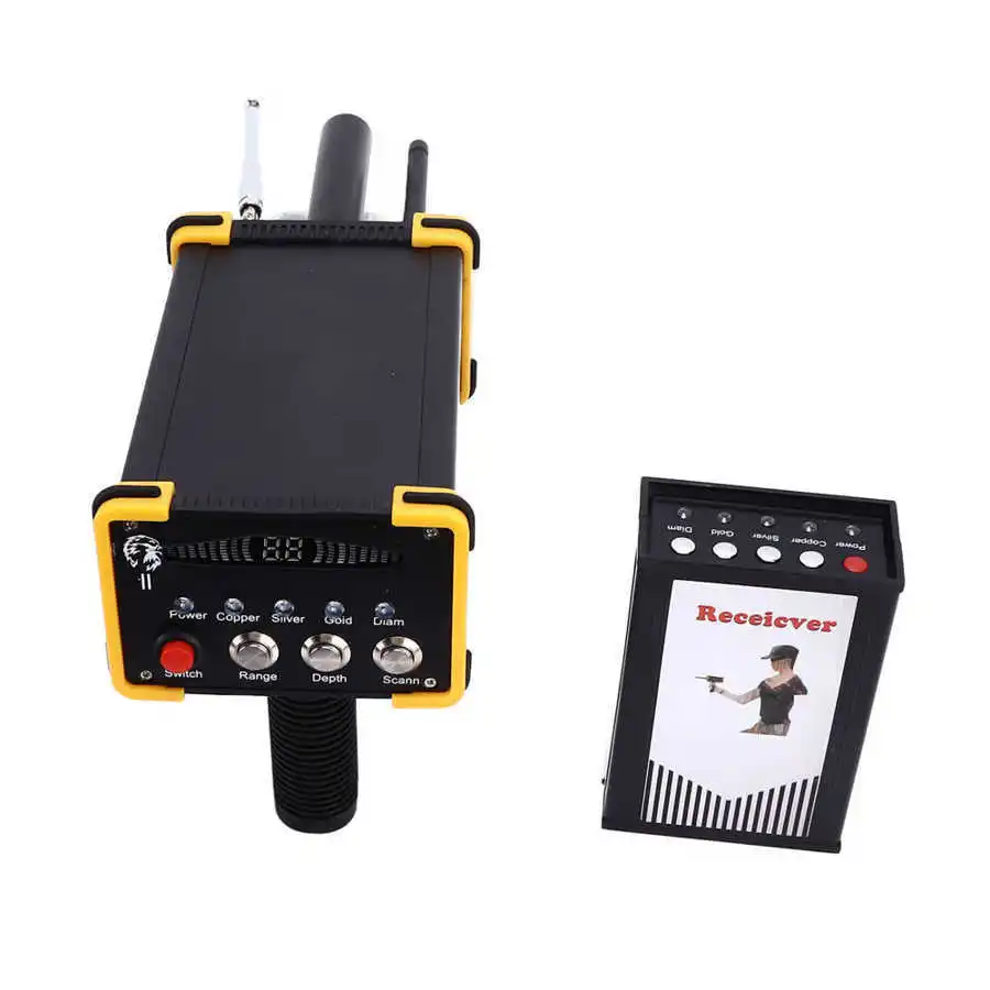 

Underground 100m Long Range Metal Gold Detector with 3D LED Display 2 Antennas Plastic Case Gr 1000 Long Range Metal Detector