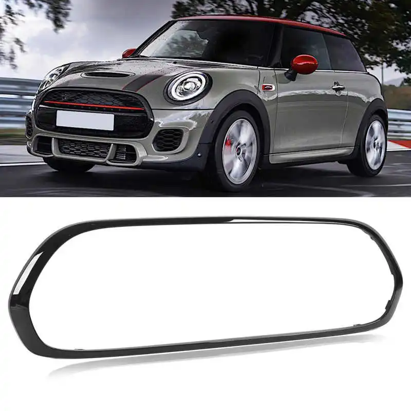 

car-styling Gloss Black Grille Surround Cover Trims Replacement for Mini F55 F56 F57 One Cooper S JCW 2014+ car styling