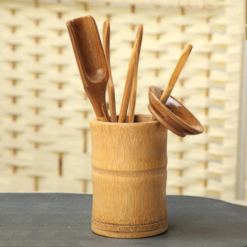 

6 шт., Набор бамбуковых ложек для чая