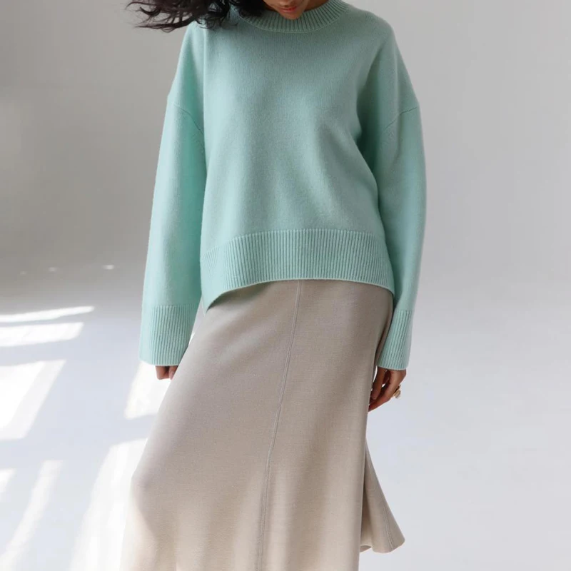 

2023 женский свитер, пуловер, Женский вязаный нарукавник с длинным рукавом, свободная вязаная верхняя одежда, женские зимние свитера, женские ...