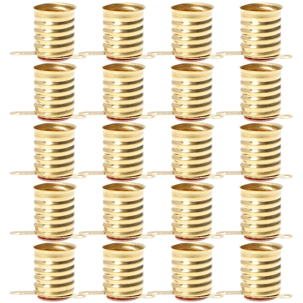 50 шт. держатель лампы цоколь для источников цепи золотой мини-светодиодный