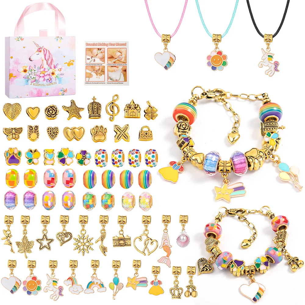 

66 шт./набор, детский браслет, ожерелье и кулон