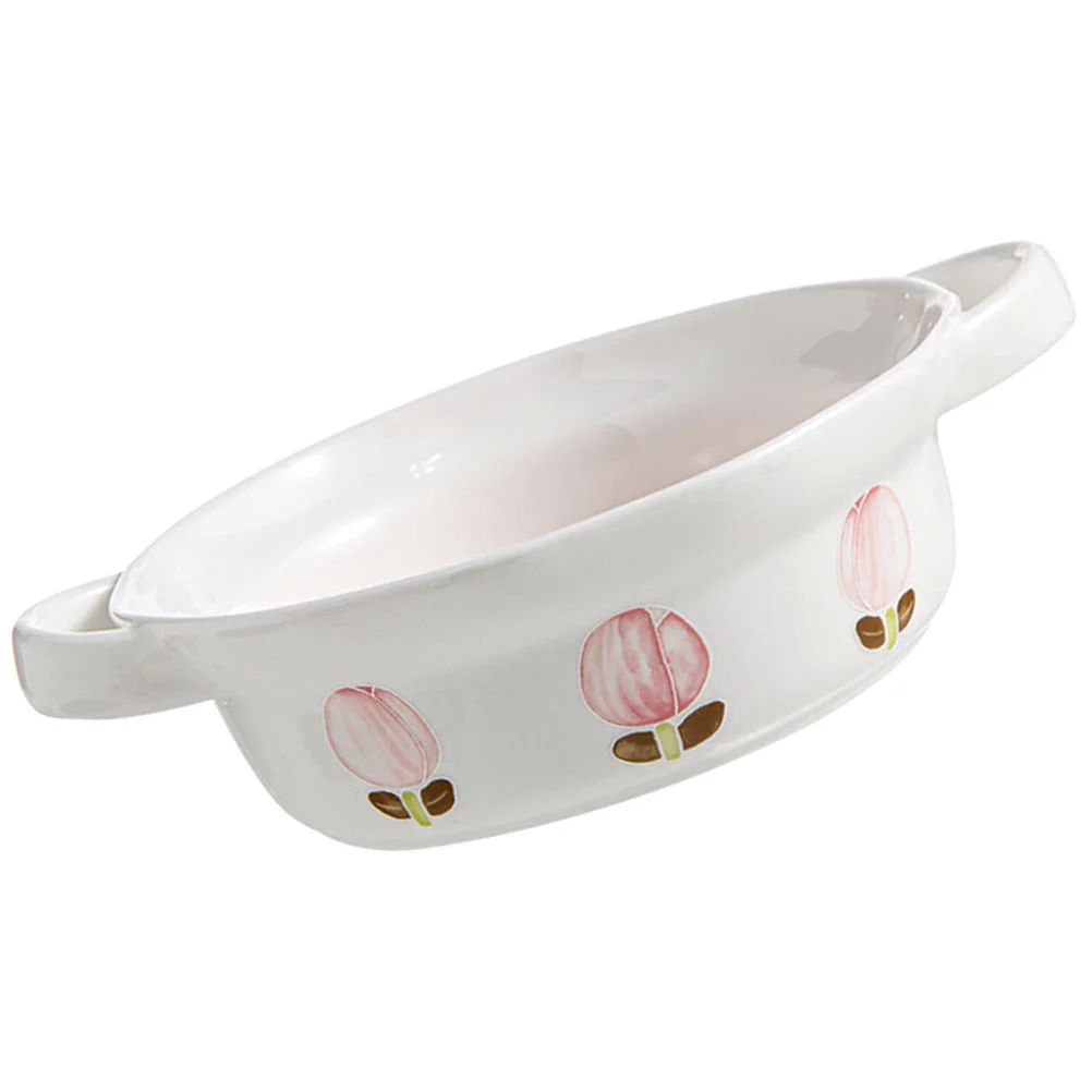 

Home Household Big Kitchen Microwavable Double Handle Bowl Ramen Noodle Bowl for Storage Kitchen Home Cooking