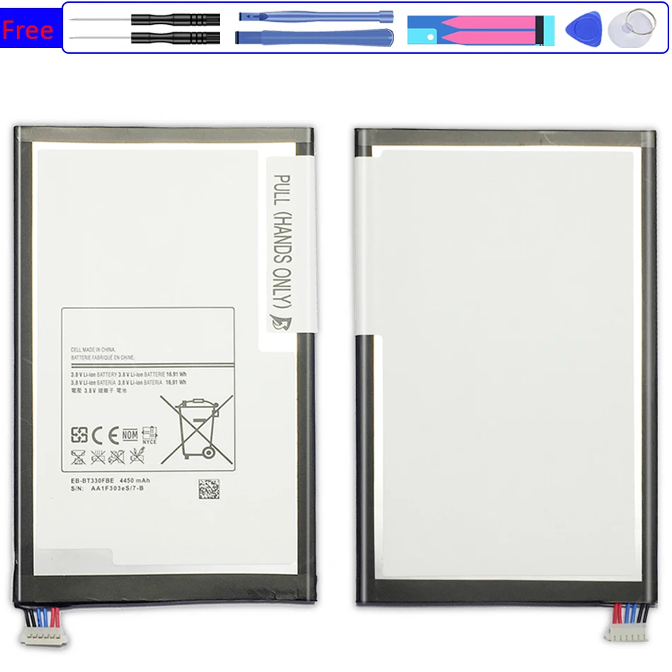 

For SAMSUNG EB-BT330FBU EB-BT330FBE 4450mAh Battery For Samsung Galaxy Tab 4 Tab4 8.0 T330 T331 T335 SM-T330 SM-T331 T337