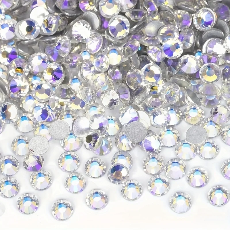 1440 Шт. SS16 SS20 SS30 Стеклянные Стразы С Плоской Задней Частью Лунный Свет Солнечный