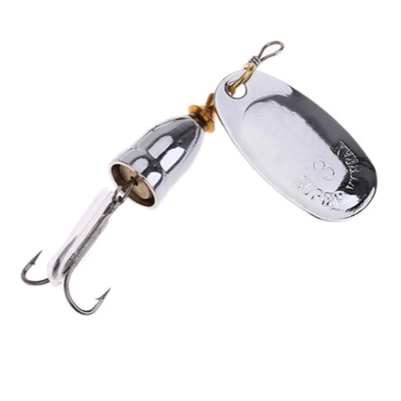 Blade Rotating Spinner Metal Lure Brass Hard Artificial Spoon Bait Copper Freshwater Creek Trout Fishing Tackle