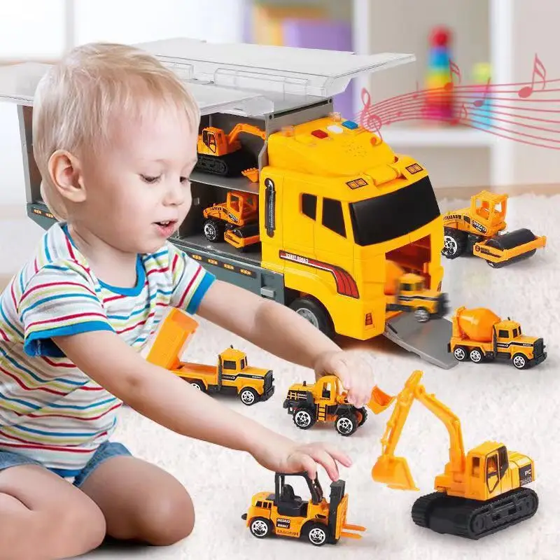 

Big Construction Trucks Set 1:64 Scale Toys Mini Diecast Alloy Car Model Engineering Toys Vehicles Carrier Truck Gifts Boys Toys