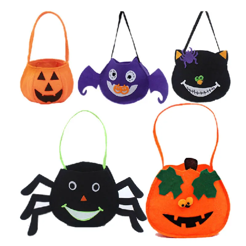 

Хит продаж, новейшая Портативная сумка в виде тыквы для Хэллоуина, реквизит для Хэллоуина, Нетканая сумка в виде тыквы, стерео сумка в виде т...