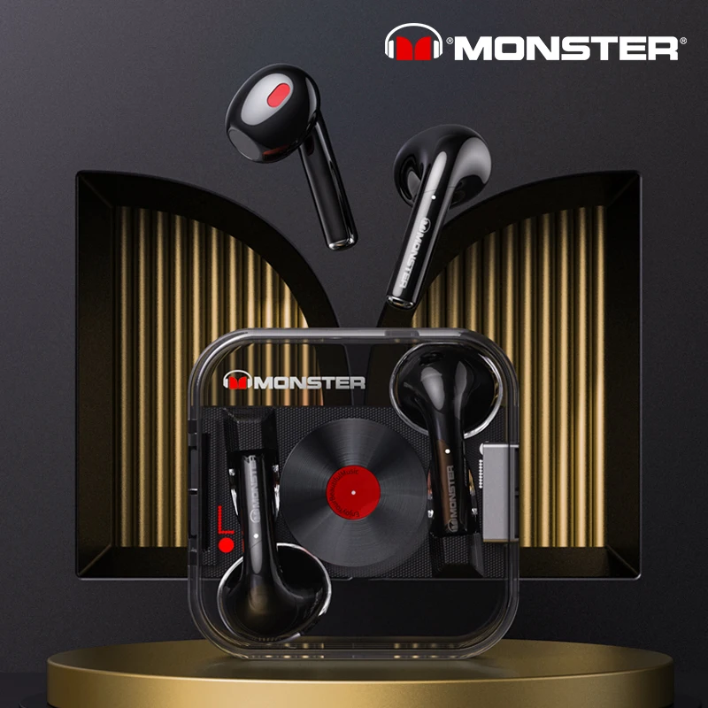 

Monster XKT01 Earphone Wireless Bluetooth 5.2 TWS HiFi Music Earbuds Gaming Headphones with Mic 300mAh Stereo In-Ear Headset