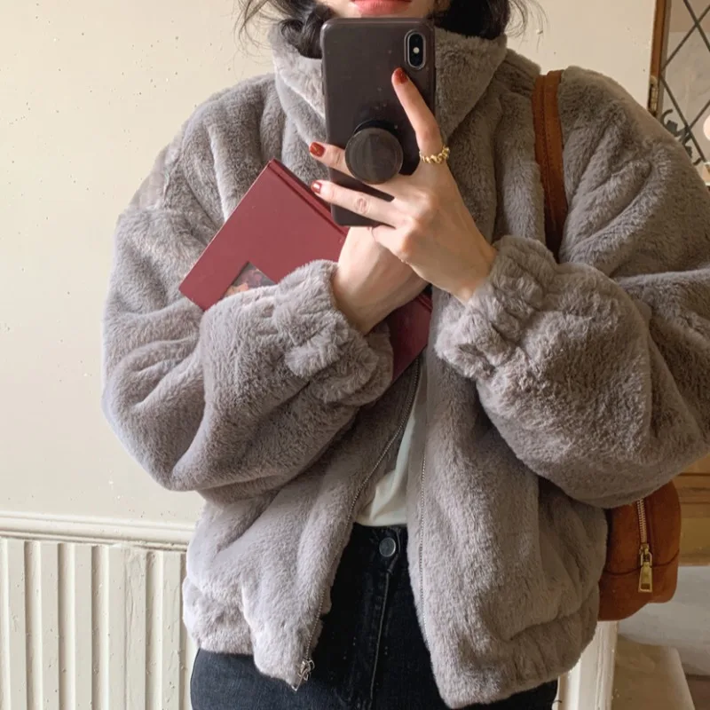 

High Quality Mink Coat Women'S 2022 Winter New Lady Qian Xueli And Young Stand Collar Rex Rabbit Fur Women'S Winter Fashion Fur