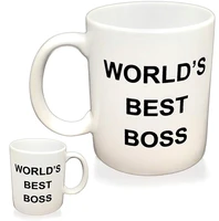 coffee mug cup with dunder mifflin the office worlds best boss 11 oz funny ceramic coffee tea cocoa mug unique office gift