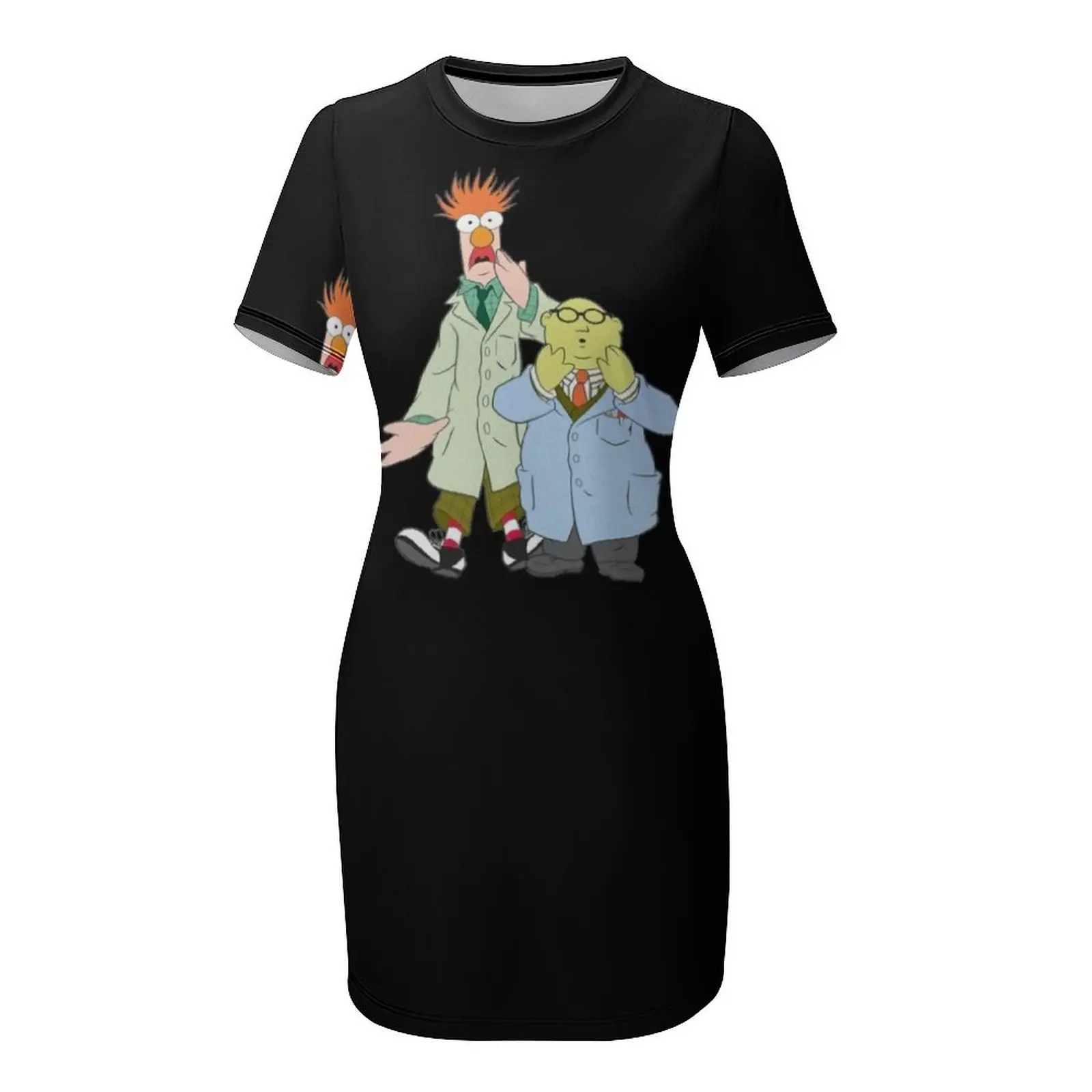 Beaker and Dr. Bunsen Honeydew The Muppets Show Платье с короткими рукавами африканские платья для